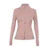 Jaqueta Lulu Gola Alta Original Define Zíper Dourado Roupa de Yoga Roupa Fitness Manga Longa Jaqueta Esportiva Exportação