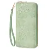 Billetera Larga Nueva para Mujer Gaekeao Estilo Europeo y Americano Cuero Ultradelgado Repujado Moda Cremallera Bolso de Mano Billetera para Monedas En Stock