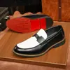 Verano Nuevo Estilo Talla Grande Formal de Negocios Zapatos de Piel Brogues para Hombre Mocasines sin Cordones con Borlas 46