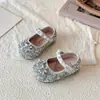Sapatos Caminhantes de Solado Macio para Bebês e Crianças Pequenas 0-1 Ano Sapatos de Princesa para Bebê Outono e Inverno Brilhantes com Strass Estilosos Sapatos Caminhantes para Meninas Pequenas