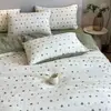 Bolso de mano jacquard estilo coreano juego de ropa de cama de cinco piezas, juego fresco y simple de cuatro piezas para uso doméstico, funda de edredón suave, disponible para venta al por mayor
