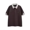 Camisa Polo de Manga Corta con Retazos Rayados Estilo Retro Americano Rumei para Hombre, Marca de Verano de Moda, Estilo Unisex, Camiseta Holgada de Diseñador