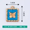 Al por mayor Nuevo Estilo Coreano Creativo Etiqueta Colgante Individual Mariposa Goteo de Aceite Aleación Collar Pulsera Colgante Joyería Accesorios DIY