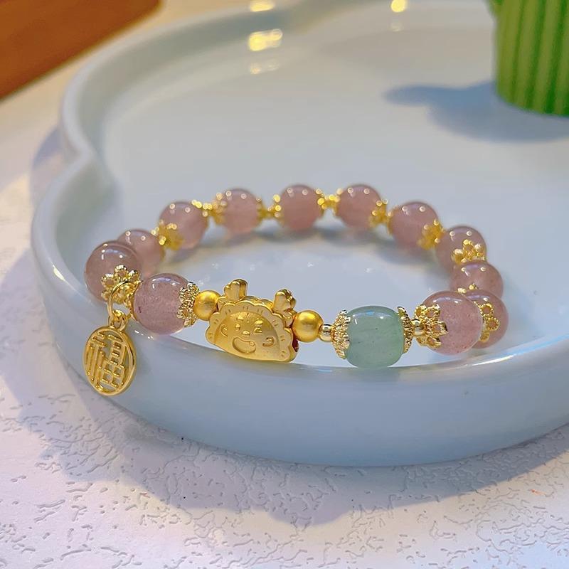 S394 一龙蒸饺粉珠手链