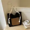 Bolso de Mano Casual de Gran Capacidad para Mujer 2026 Nuevo Elegante de Pana para Estudiante Bolso Tote Versátil de un Solo Hombro