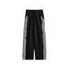 Pantalones deportivos retro a rayas con tira lateral de encaje para hombre y mujer, pantalones versátiles holgados rectos casuales K51