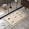 Alfombra de Baño Tejida de Lino Modelo Nuevo 2026, Alfombra de Bienvenida Absorbente de Agua de Secado Rápido para Entrada de Baño, Alfombrilla Antideslizante para Zona de Lavabo