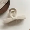 Elegante pasador estilo blanco arroz para mujer, pinza para el pelo de moño en la parte trasera de la cabeza, nuevo clip de tiburón 2025, pasador simple versátil, tocado