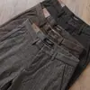 Calça Casual Masculina de Lã Importada de Alta Qualidade Outono e Inverno Grossa Amiga da Pele Confortável Lixada Reta Calça Social para Homens