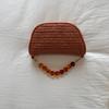 Bolso Cruzado Mini de Tejido Transfronterizo para Mujer 2025 Nuevo Casual de Gama Alta con Cadena Metálica al Hombro Cruzado Bolso Dumpling