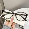 Populares Gafas de Moda Cat-Eye de Marco Grande Ultra-Ligeras Tr90 Monturas de Gafas Retro para Mujer Monturas Transfronterizas para Hombre Venta al por Mayor Versátiles