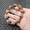 Pulsera de ágata de Xizang con cuentas una, dos, tres, cuatro, cinco, seis, nueve ojos colmillo de tigre Ruyi joyería pulsera de jade luantong