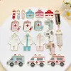 Estuche de Archivo Médico de Ambulancia de Dibujos Animados con Goteo de Aceite Termómetro Caja de Medicinas Colgante Llavero DIY Pulsera Accesorios de Joyería
