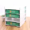 Caja de Almacenamiento de Escritorio de Madera DIY Estantería de Oficina Creativa Revistero Carpeta A4 Estante Organizador de Documentos