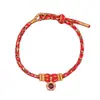 Pulsera de los Ocho Grandes Dioses Guardianes y los Doce Signos del Zodíaco 2026 con Proyección Micrograbada, Pulsera de Hilo Rojo Tejida a Mano para Hombres y Mujeres
