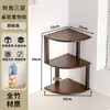 Estante de Esquina Trípode de Piso Dormitorio Sala de Estar Esquina de Pared Soporte para Flores Estantería de Madera de Varias Capas Baño Almacenamiento