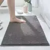 Felpudo de chenilla de pelo corto extra denso para baño, felpudo resistente a la suciedad, fijo, suave, absorbente, alfombra antideslizante