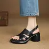 Sandalias Casuales de Tacón Alto con Punta Abierta Chuyuji para Mujer, Novedad Verano 2026 Versátiles con Suela Gruesa de Tacón Grueso Calzado Romano para Mujer