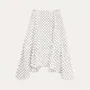 Falda Asimétrica de Línea A con Lunares de Moda Retro para Mujer Primavera 2026 de Cintura Alta Elegante Casual Versátil Falda Midi