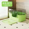 Bandeja de Arena Gigante Totalmente Cerrada Anti-Olor Extra Grande para Gatos, Inodoro para Gatos a Prueba de Salpicaduras, Proveedor de Suministros para Mascotas Gatos
