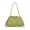 Bolso tejido de alta gama, de nicho, para mujer, versátil para el trabajo, bolso de hombro con forma de dumpling, bolso de axila, bolso tote y bolso cubo