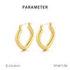Aretes Geométricos de Diamantes de Lujo Retro de 18K Personalidad Temperamento Envoltura de Cable Twist Cuadrado Acero Inoxidable