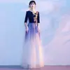 Vestido de Presentación Coral para Mujer, Vestido Largo Nuevo para Concurso Red-Song, Atuendo de Escenario para Recitación de Poesía de Estudiante Universitario