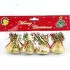 Decoración de Moño Navideño de 4.5cm Campanita Pequeña Decoración Navideña Campana Electrochapada Colgante para Árbol de Navidad