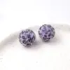 Terciopelo Estampado Leopardo Piel Blanca Perforada Cuentas Redondas Acrílico Joyería DIY Cordón de Zapato Bolso Colgante Cadena de Teléfono Móvil Accesorios Material