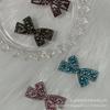 Lujo Alto Colorido Diamante Completo Arco Cruzado Tarjeta 39mm Aretes DIY Aretes Collar Pulsera Nicho Lujo Ligero de Alta Gama