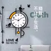 Reloj de Pared Digital de Arte Creativo de Moda de Pájaro Nórdico Reloj Acrílico Silencioso Reloj para Sala de Estar Dormitorio del Hogar