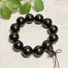 Pulsera de Cuentas de Sándalo Natural de Buda para Hombres, Madera de Palo de Rosa, Huanghuali, Cuentas de Madera de Agarwood, Pulsera de Cuentas de Oración