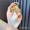Chaveiro de Concha Colorida Banhada, Pingente de Casal para Homens e Mulheres, Presente Exquisito de Desenho Animado, Atacado para Acessórios de Carro e Bolsa