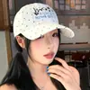 Gorro de Béisbol Nuevo Estilo Coreano con Lunares y Gato Primavera Verano Circunferencia de Cabeza Grande Hace que la Cara Parezca Más Pequeña Bordado Protección Solar Visera Sombrero de Sol Moderno
