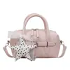 Bolso de Mano Tipo Boston con Patrón de Lichi para Mujer, Bolso Almohada Texturizado para el Trabajo, Bolso de Hombro Novedoso de Moda 2026, Bolso Cruzado Casual