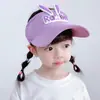 Visera de Sol de Verano para Niñas, Sombrero con Orejas de Conejo Lindo, Gorra de Béisbol de Malla Transpirable para Salidas de Bebé