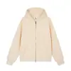 420g Algodón Pesado Invierno Marca de Moda Cárdigan con Capucha Sudadera con Cremallera Holgada Casual Versátil Simple Transfronterizo