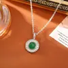 Colar com Pingente de Calcedônia Verde Estilo Chinês, Moda de Alto Padrão, Corrente de Clavícula Exquisita e Elegante, Brincos Novo Estilo Chinês