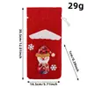 Muñeco de nieve de arpillera de ventas cruzadas más vendido para Navidad, juego de fundas para botellas de vino, bolsa de arpillera para almacenamiento de regalos de fiesta navideña