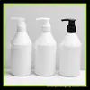Botella de loción con bomba de presión blanca de 300 ml botella dispensadora de gel antibacterial botella con bomba de rosca botella de hombro inclinado 300 ml champú para rellenar