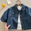 Timo jaqueta jeans infantil para meninas 2025 primavera outono novo estilo meninos versão coreana casual estilo outono top roupas de outono para bebê