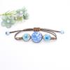 Pulsera de flores secas estilo coreano narcisos de flor de encaje de gema del tiempo narcisos flor de encaje cuentas de cerámica Jingdezhen flor real
