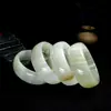 Pulseira de Jade de Seda Afgana Natural Versão Mais Larga Pulseira de Jade da Moda Pulseira de Jade de Calcita Feminina