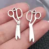 20 Nuevas Tijeras de la Serie Máquinas de Coser Plateadas Vintage, Botones, Agujas, Ovillos de Hilo, Colgantes para Joyería DIY, Accesorios, Venta Caliente Transfronteriza