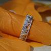 Anillo vintage de hoja de ginkgo anillo de pareja femenino diseño sentido de nicho arte de tallado aleación de alto sentido joyería al por mayor