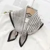 2026 Nuevo Pañuelo Cuadrado Arrugado Pañuelo con Patrón de Diamantes para Mujer, Pañuelo de Seda Plegado Coreano Dongdaemun, Pañuelo Estampado, Cinta para la Cabeza, Pañuelo Pequeño de Seda