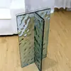 Patas de Mesa Acrílicas con Onda de Agua, Soporte Recto en T con Onda de Agua, Disponibles Todas las Patas de Mesa de Color Cian