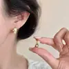 Diseño Aretes Cepillados 2025 Nuevos Aretes Retro de Perlas para Mujer Aretes de Lujo Accesible de Gama Alta Adecuados para Caras Redondas