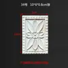 Moldura de Puerta con Aplique de Madera Maciza Estilo Europeo, Decoración Rectangular tallada con Flores, Adorno de Columna Romana, Capitel y Base Semicirculares
