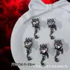 Accesorios de Estilo Oscuro Estilo Europeo y Americano Mariposa Negra Pistola Cruz de Rosa Colgante Pulsera de Cuentas DIY Collar